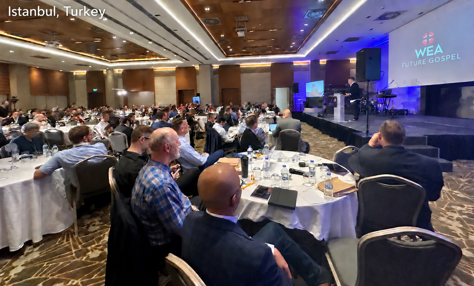 Dr. Sam D. Kim speaking at the WEA Future Gospel Forum in Istanbul, Turkey